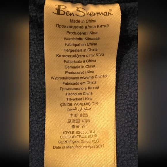 EUC; Ben Sherman Baby Quilted Winter Jacket; Size: Age 1-2; Concealed Hood; Blue - Picture 4 of 11